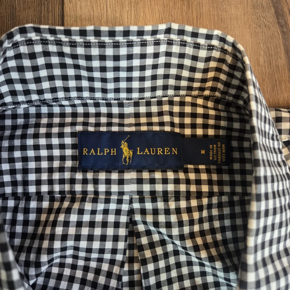 Ralph Lauren Classic Fit Black and White Gingham Long Sleeve Shirt - Picture 3 of 4